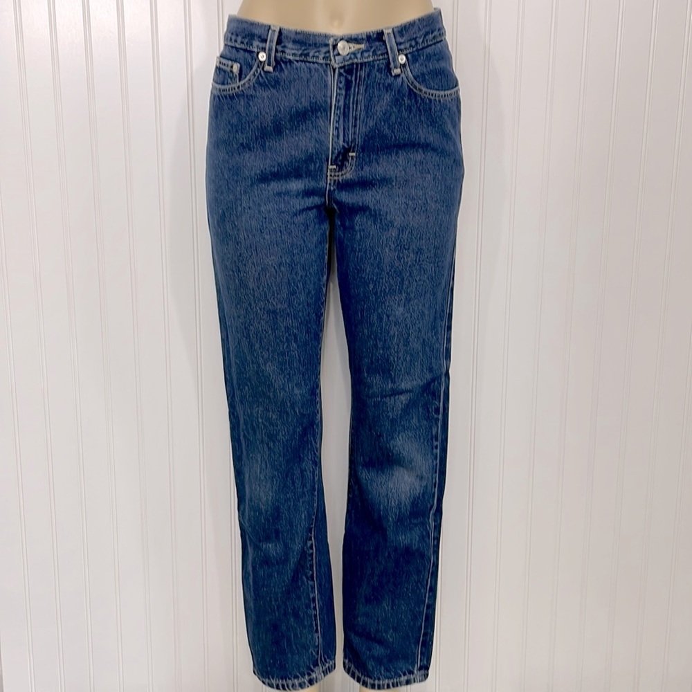 Tommy Hilfiger Vintage Straight Leg High Waist Mom Jeans 100% Cotton Size 8